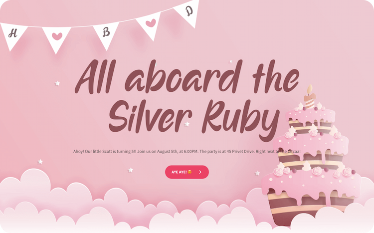 Online Birthday Invitation Template