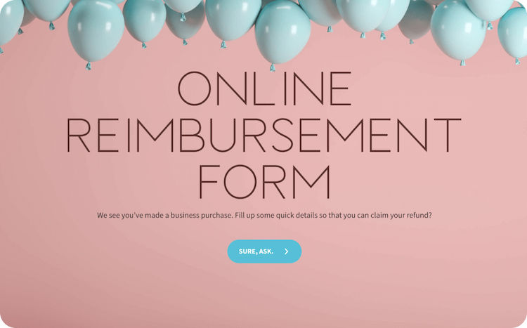 Online Reimbursement Form Template