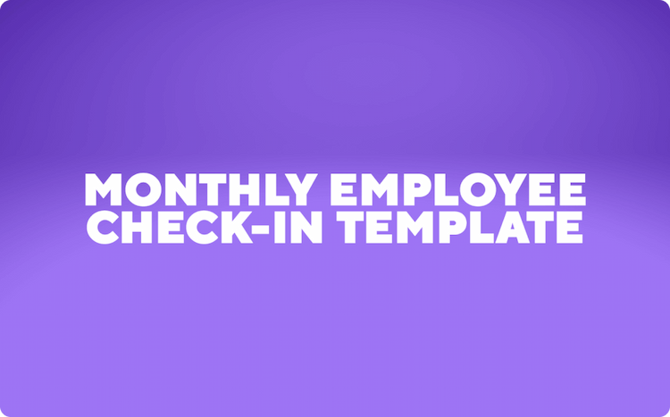 Monthly Employee Check-in Template