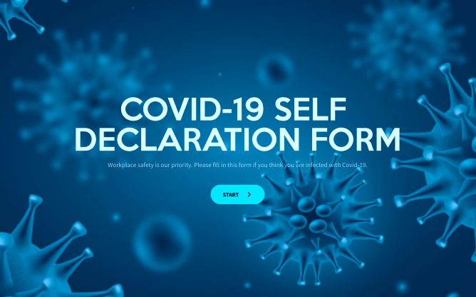Covid-19 Self Declaration Form Template Covid-19 Self Declaration Form Template