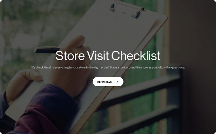 Retail Store Visit Checklist Template