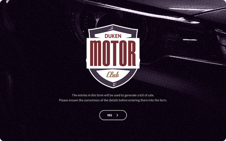 Bill of Sale Form Template