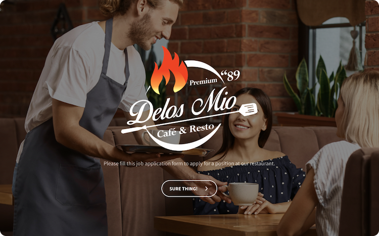 Restaurant Job Application Form Template