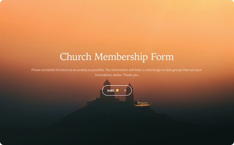 Church Membership Form Template Church Membership Form Template