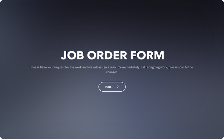 Job Order Form Template
