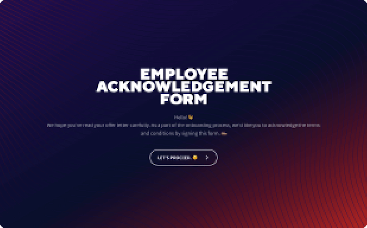 Employee Acknowledgement Form Template
