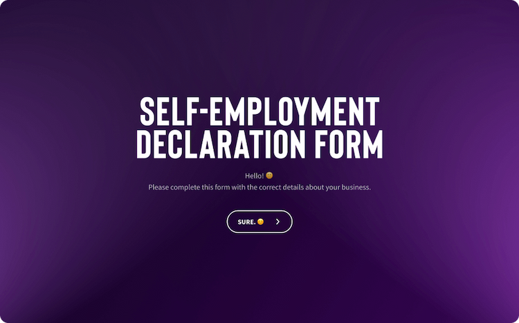 Self Employment Declaration Form Template
