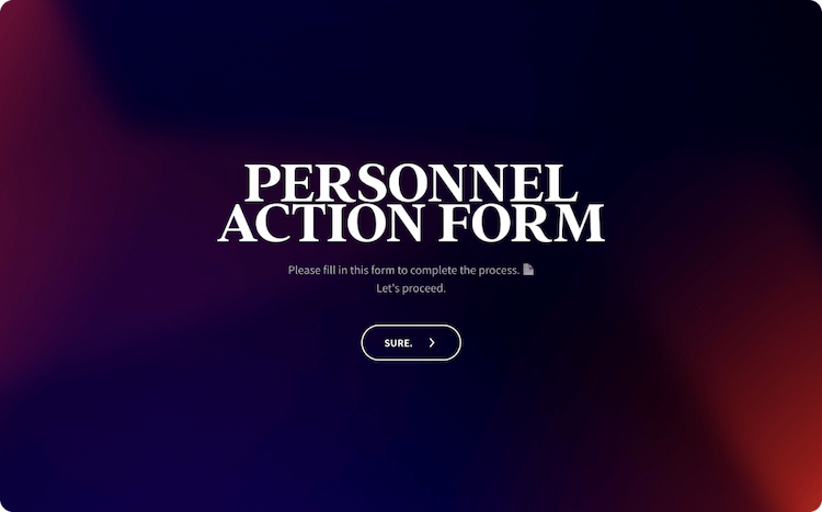 Personnel Action Form Template