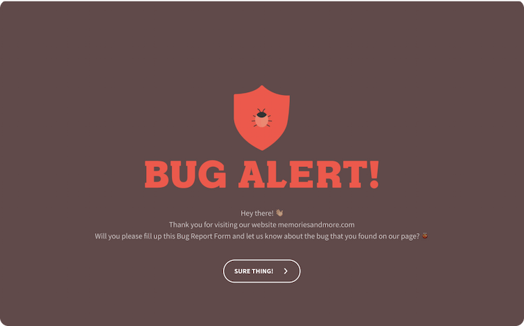 Bug Report Form Template