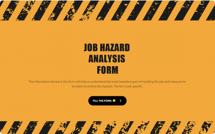 Job Hazard Analysis Form Template