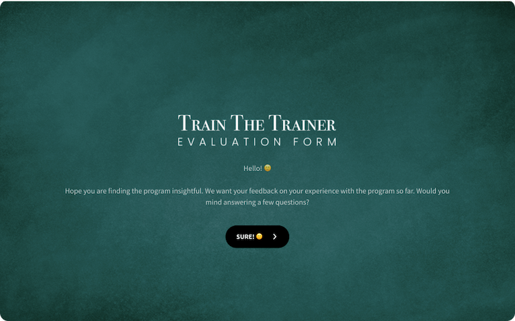 Train The Trainer Evaluation Form Template
