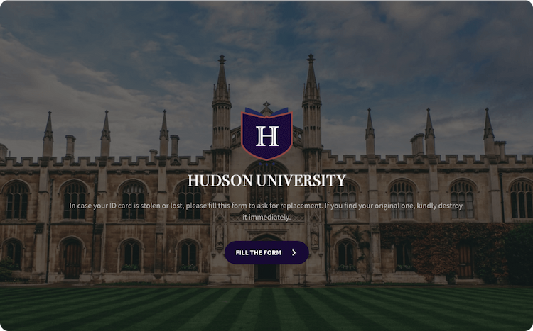 Student ID Replacement Form Template