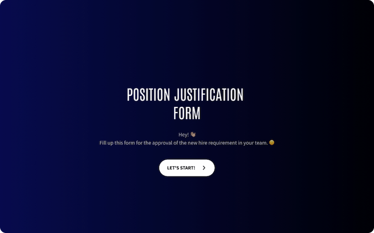 Position Justification Form Template