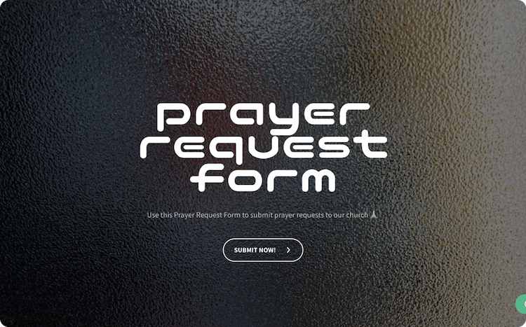 Prayer Request Form Template