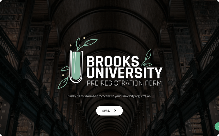 University Pre Registration Form Template