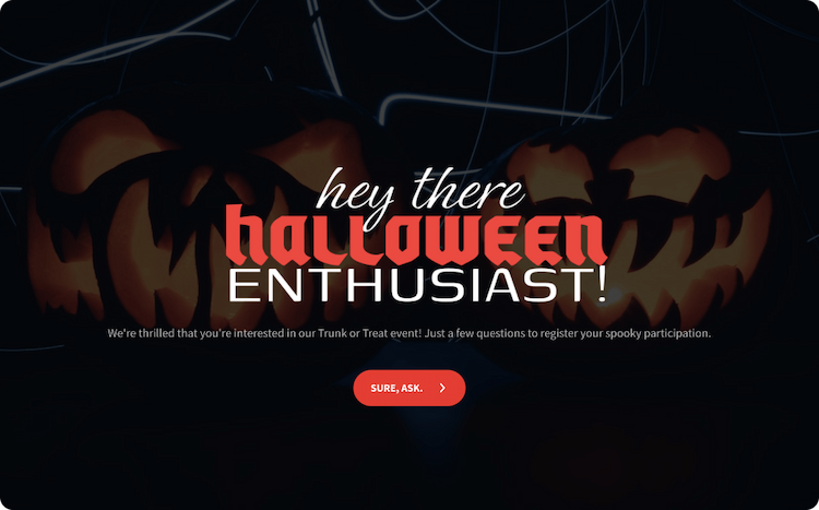 Trunk or Treat Registration Form Template