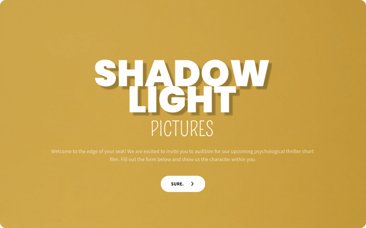 Audition Form Template