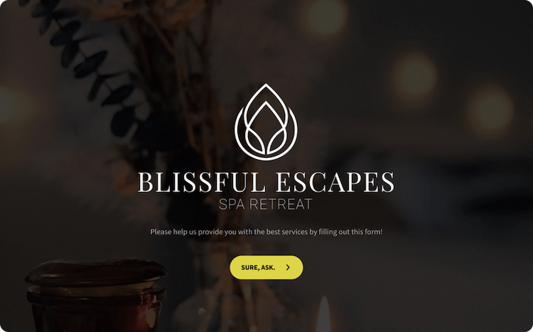 Spa Client Intake Form Template