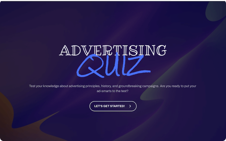 Advertising Quiz Template