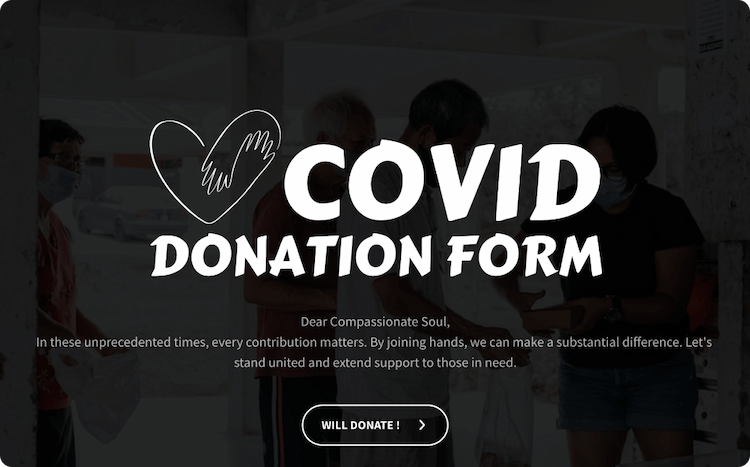 COVID Donation Form Template