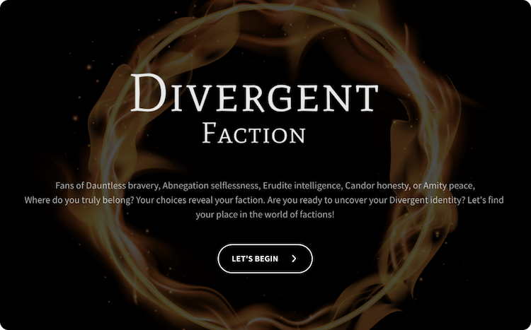 Divergent Faction Quiz Template