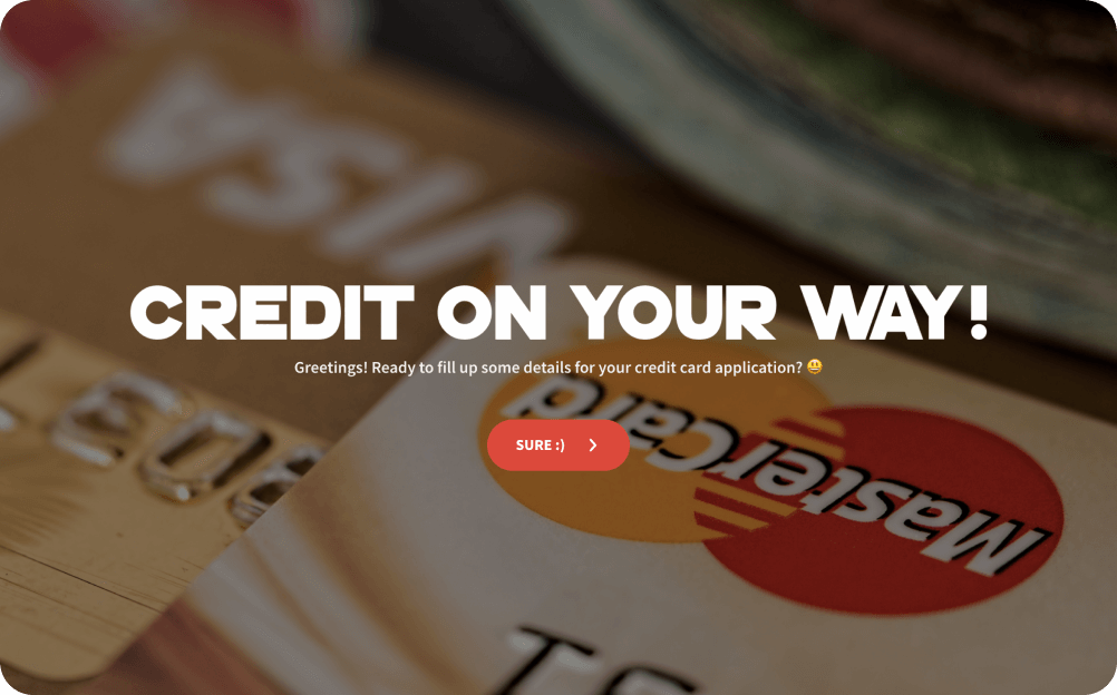 Credit Card Application Form Template