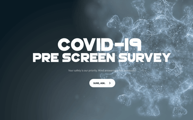 COVID Screening Questionnaire Template