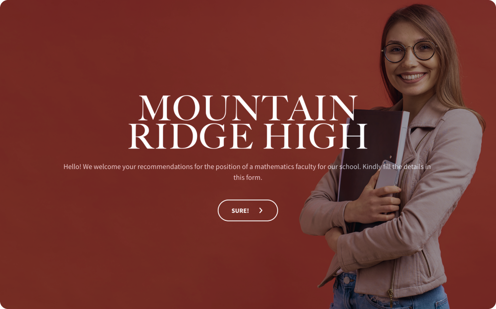 Teacher Recommendation Form Template