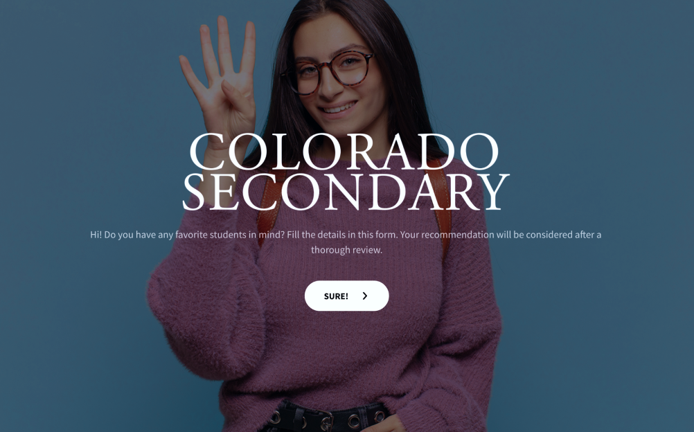 Student Recommendation Form Template