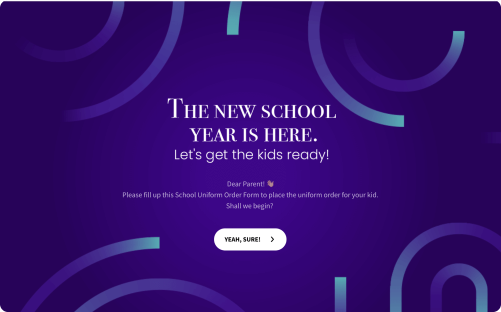 School Uniform Order Form Template