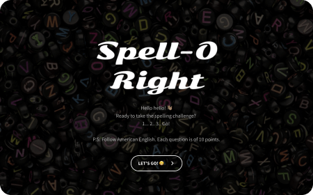 Spelling Quiz Template