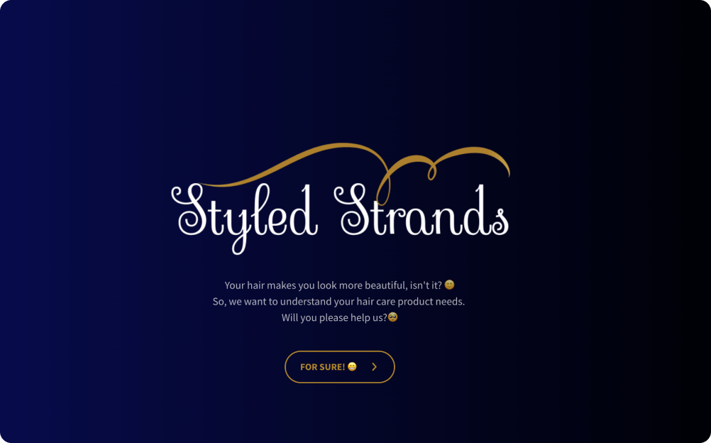 Hair Care Product Questionnaire Template