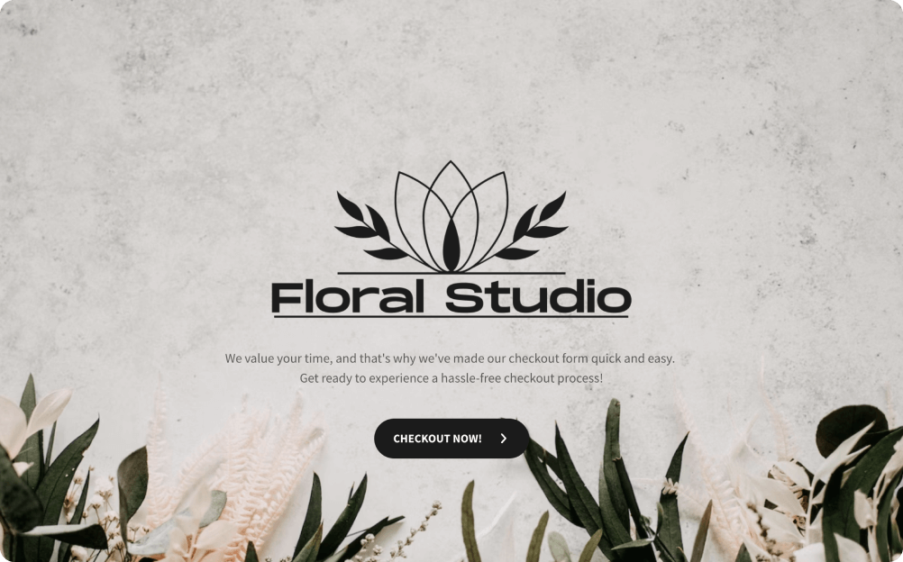 Customer Checkout Form Template