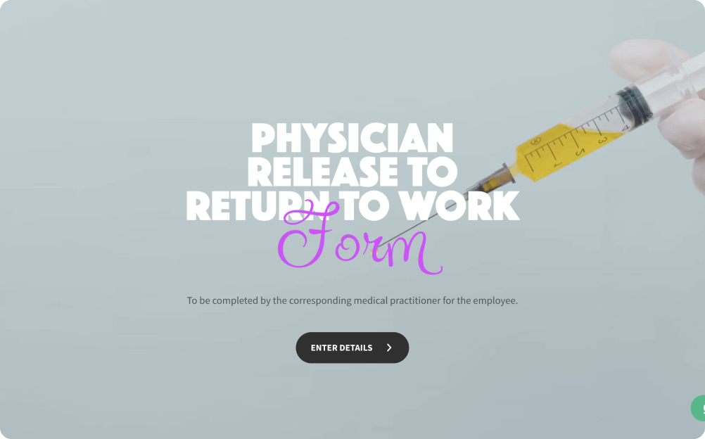 Physician Release To Return To Work Form Template