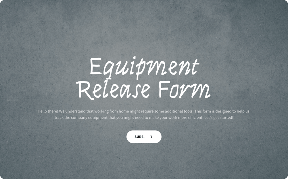 Equipment Release Form Template