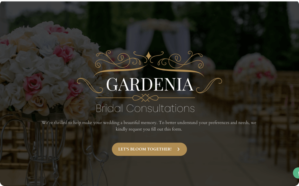 Wedding Flower Consultation Form Template